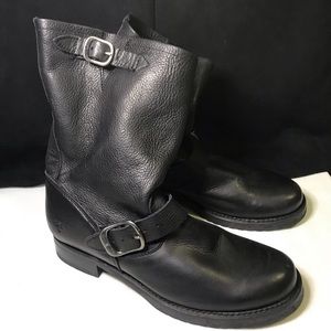 Frye Veronica mid calf Leather Biker Boot